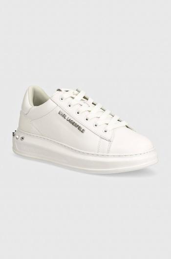 Kožené sneakers boty Karl Lagerfeld KAPRI MENS bílá barva, KL52574A