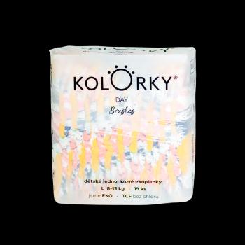 Kolorky DAY štětce L 8-13 kg jednorázové eko plenky 19 ks