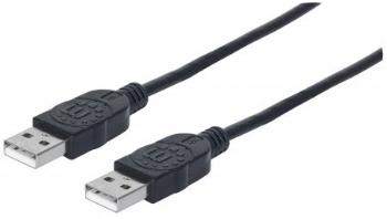 MANHATTAN kabel USB 2.0, Type-A Male to Type-A Male, 1,8 m, Black