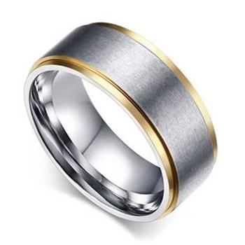 Šperky4U OPR0038 Pánský ocelový prsten, šíře 7 mm - velikost 61 - OPR0038-P-61