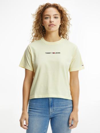 Tommy Jeans dámské žluté triko - XL (ZHH)