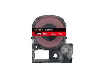 Epson LC-SD36RW, 36mm x 8m, bílý tisk / červený podklad, kompatibilní páska