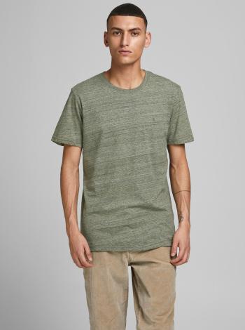 Khaki žíhané tričko Jack & Jones