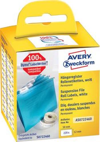 Avery-Zweckform etikety v roli 50 x 12 mm papír bílá 220 ks permanentní AS0722460 visací etikety