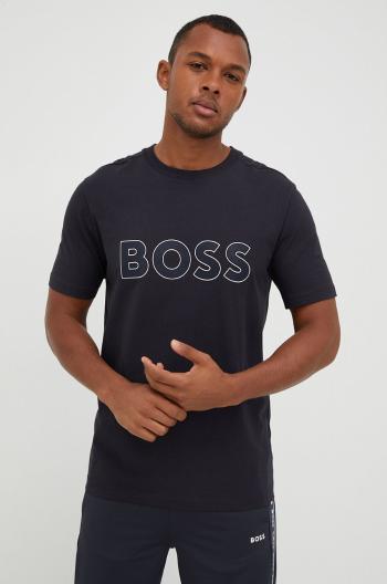 Tričko BOSS Boss Athleisure tmavomodrá barva, s potiskem