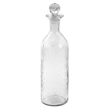 Dekorační transparentní skleněná láhev se zátkou / karafa - Ø 10*36 cm 6GL3557