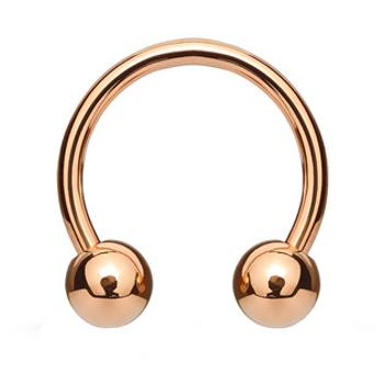 Šperky4U Piercing podkova, barva růžové zlato, tl. 1,6 mm - PV1001RD-161255
