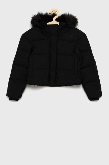 Dětská péřová bunda The North Face černá barva