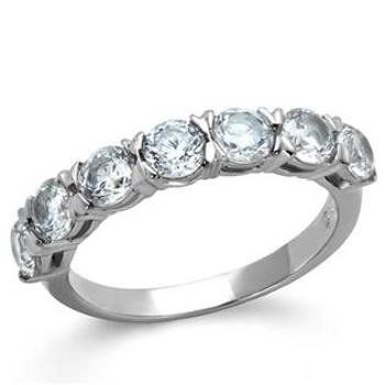 Šperky4U Ocelový prsten s čirými zirkony - velikost 50 - OPR1571-50