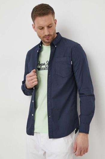 Košile Pepe Jeans Prince tmavomodrá barva, regular, s límečkem button-down, PM308270