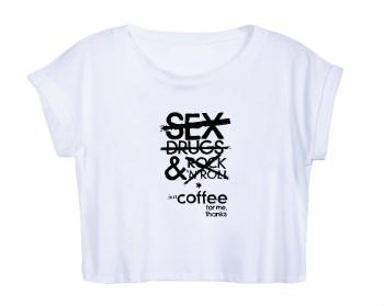 Dámské tričko Organic Crop Top Just Coffee