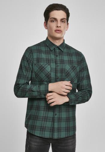 Urban Classics Checked Flanell Shirt 7 darkgreen/black - XL