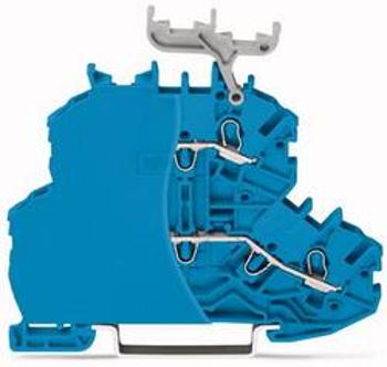 Dvojitá průchodková svorka WAGO 2000-2204/099-000, osazení: N, N, pružinová svorka, 4.20 mm, modrá, 50 ks