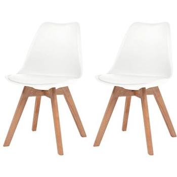 Jídelní židle 2 ks bílé umělá kůže (244783)