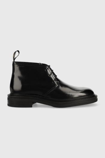 Kožené boty Gant Fairwyn pánské, černá barva