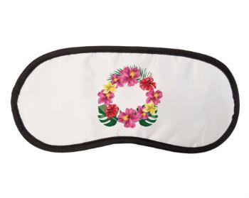 Maska na spaní - škraboška Rámeček - tropické květiny