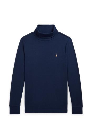 Dětské bavlněné tričko s dlouhým rukávem Polo Ralph Lauren tmavomodrá barva, 323952435002