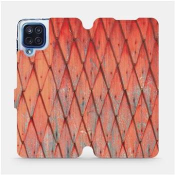 Flipové pouzdro na mobil Samsung Galaxy M12 - MK01S Oranžový vzor dřeva (5903516735419)