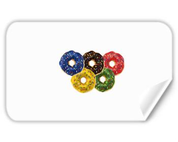 Samolepky obdelník - 5 kusů Donut olympics