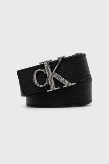 Oboustranný kožený pásek Calvin Klein Jeans dámský, černá barva