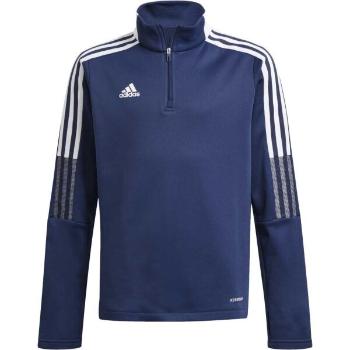 adidas TIRO 21 TOP Juniorská fotbalová mikina, tmavě modrá, velikost