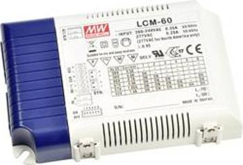 LED driver konstantní proud Mean Well LCM-60, 60 W (max), 0.5 - 4.4 A, 2 - 90 V/DC