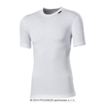 PROGRESS MS NKR pánské funkční tričko s krátkým rukávem S bílá