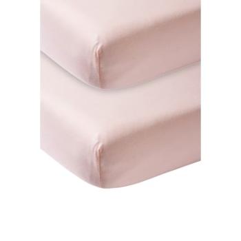 Meyco Prostěradlo Jersey 2-pack 60 x 120 cm světle růžové