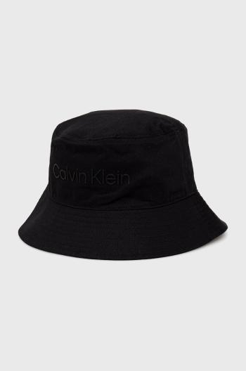 Bavlněná čepice Calvin Klein černá barva