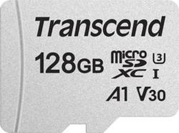 Paměťová karta microSDXC, 128 GB, Transcend Premium 300S, Class 10, UHS-I, UHS-Class 3, v30 Video Speed Class, A1 Application Performance Class, vč. S