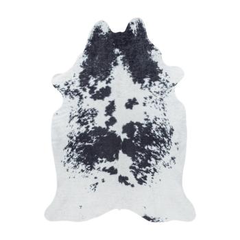 Ayyildiz koberce Kusový koberec Etosha 4114 black (tvar kožešiny) - 150x200 tvar kožešiny cm Bílá
