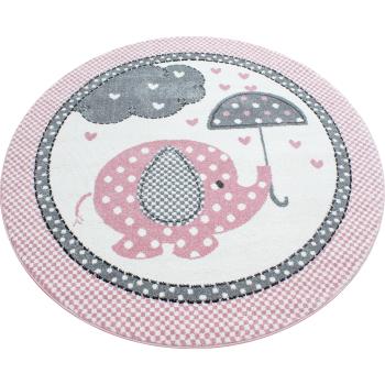 Ayyildiz koberce Dětský kusový koberec Kids 570 pink kruh - 160x160 (průměr) kruh cm Růžová