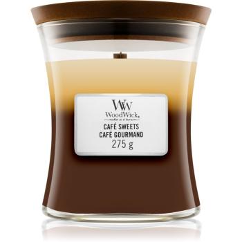 Woodwick Trilogy Café Sweets vonná svíčka s dřevěným knotem 275 g