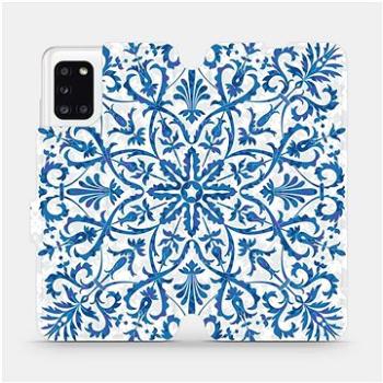 Flipové pouzdro na mobil Samsung Galaxy A31 - ME01P Modré květinové vzorce (5903516227082)