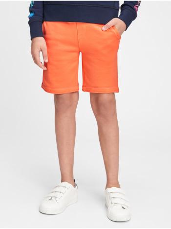 Oranžové klučičí dětské kraťasy GAP Logo pull-on shorts
