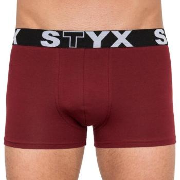 Styx MEN'S BOXERS SPORTS RUBBER Pánské boxerky, vínová, velikost M