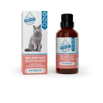 Topvet Ušní lihové kapky očista pro kočky 50 ml (8595643610546)