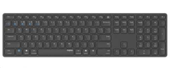 RAPOO klávesnice E9800M, bezdrátová, CZ/SK, šedá