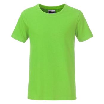 James & Nicholson Klasické chlapecké tričko z biobavlny 8008B - Limetkově zelená | L