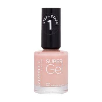 Rimmel London Super Gel STEP1 12 ml lak na nehty pro ženy 008 Girl Group Blush