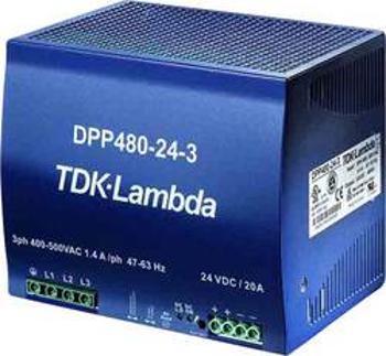 Síťový zdroj na DIN lištu TDK-Lambda DPP-480-48-1, 1, 48 V/DC, 10 A, 480 W