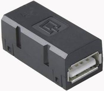 Propojka USB 2.0 BTR Netcom 1401U00812KI, spojka rovná, černá