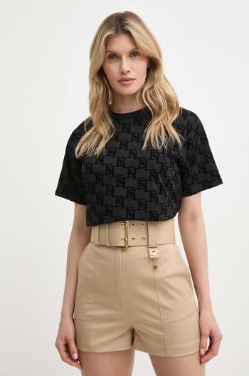 Kraťasy Elisabetta Franchi dámské, béžová barva, hladké, high waist, SH00142E2