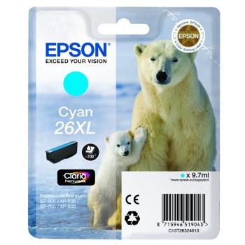 EPSON T2632 (C13T26324022) - originální cartridge, azurová, 9,7ml