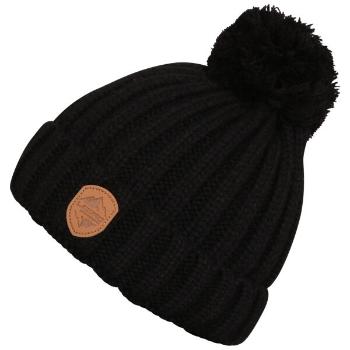 Lewro IZARO Chlapecká pletená čepice, černá, velikost 12-15