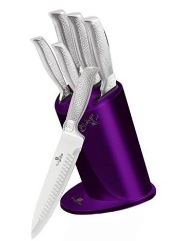 Berlingerhaus Sada nožů ve stojanu 6 ks Royal Purple Metallic Line Kikoza Collection  BH-2269