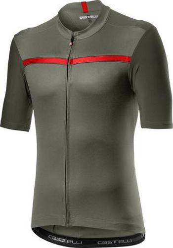 Castelli - pánský dres Unlimited, forest gray/red XL