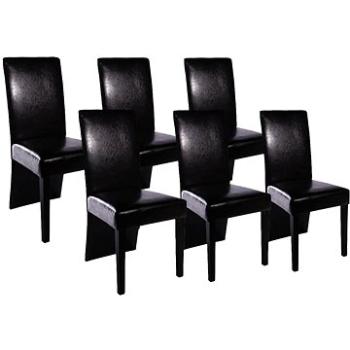 Jídelní židle 6 ks černé umělá kůže (160295)