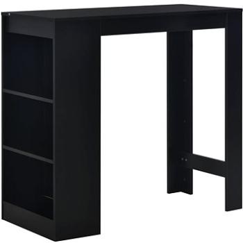 Barový stůl s regálem černý 110x50x103 cm (280212)