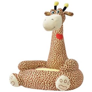 Plyšové dětské křeslo žirafa hnědá (80160)